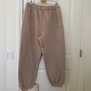 Aritzia Beige/Pink cozy mega fleece joggers